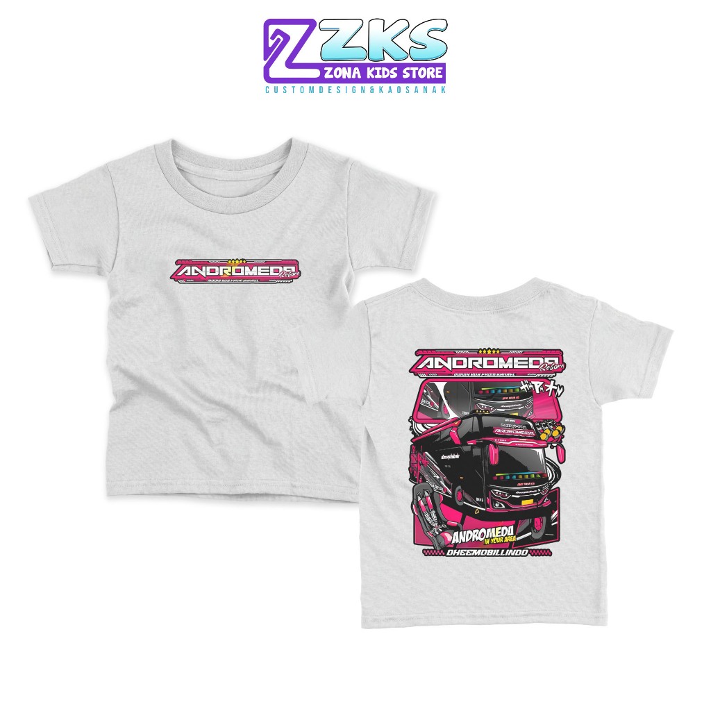 KAOS ANAK BUS ANDROMEDA | KAOS ANAK KEREN | KAOS KATUN MURAH | KAOS ANAK BUS DHEMOBILLINDO | ZONA KI