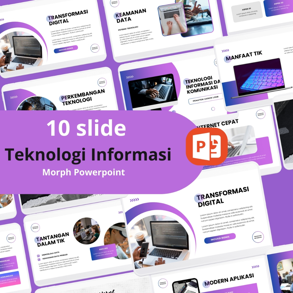 Template Presentasi Powerpoint Teknologi Informasi - Template Power Point Teknologi Informasi