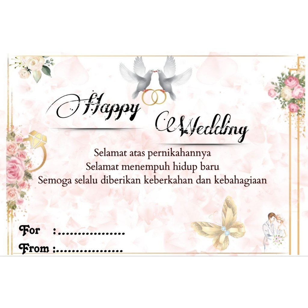 Greeting Card HAPPY BIRTHDAY - Gift Card - Kartu Ucapan Birthday - Aesthetic - Kartu Ucapan Ulang Ta