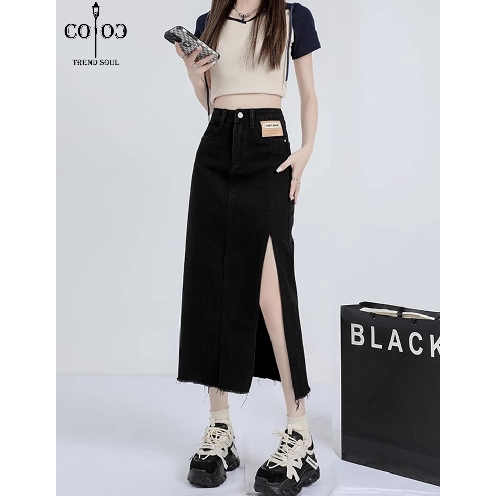 Mau Coco Trend Soul Rok  Highwaist Terbaru Kekinian Rok Jeans
