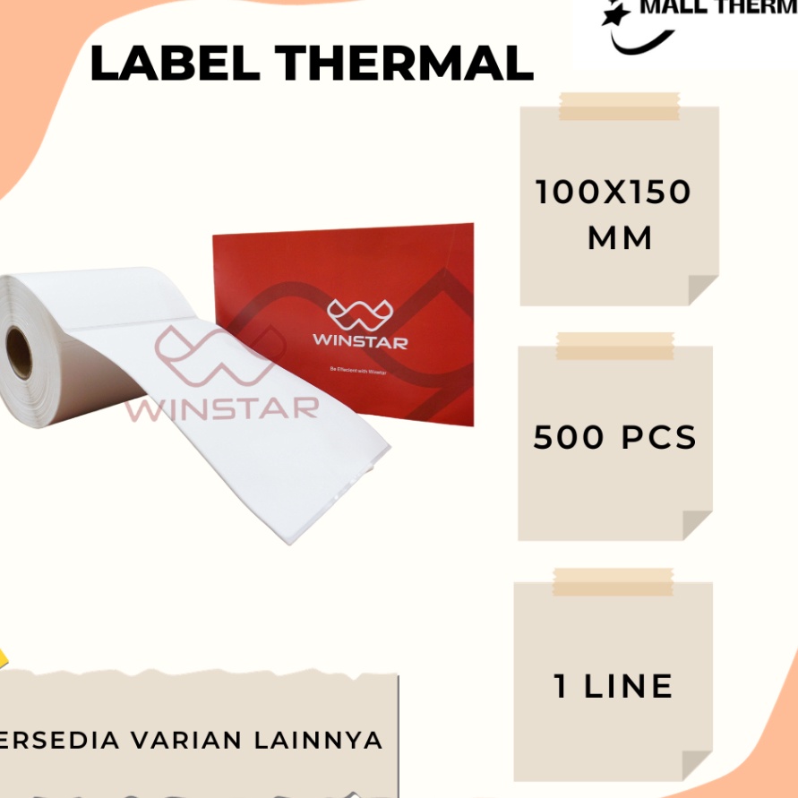 

PROMO SALE LABEL STICKER THERMAL 1 X 15 BARCODE 1X15 UKURAN A6 ONLINE SHOP