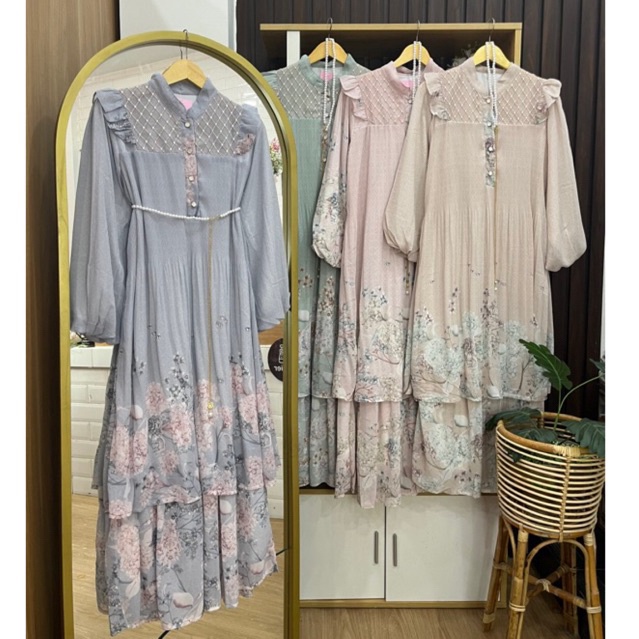 ReadystockFatunhijabs  Raya gamis pleats  belt