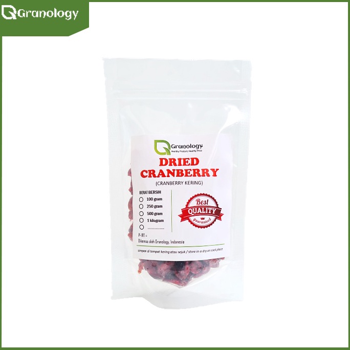 

Cuci gudang Cranberry Kering Dried Cranberry 1 Gram by Granology