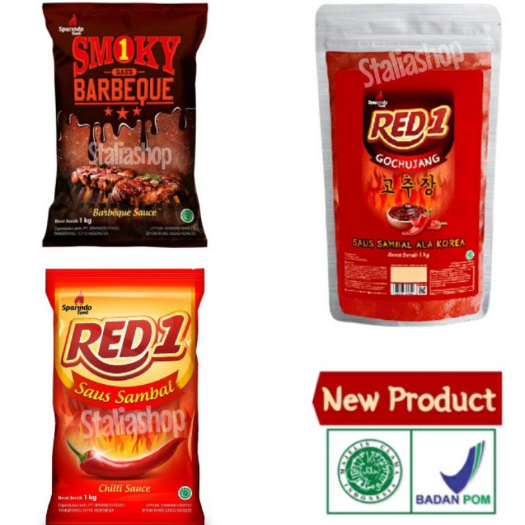 

PROMO ALE Red1 Gochujang Halal Smoky Barbeque Saus Sambal Red1 1kg