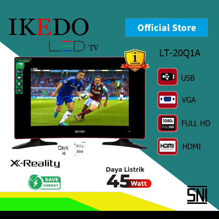 TV LED 20 inch Monitor IKEDO LT-20Q1 FULL HD DISPLAY MURAH TERBARU
