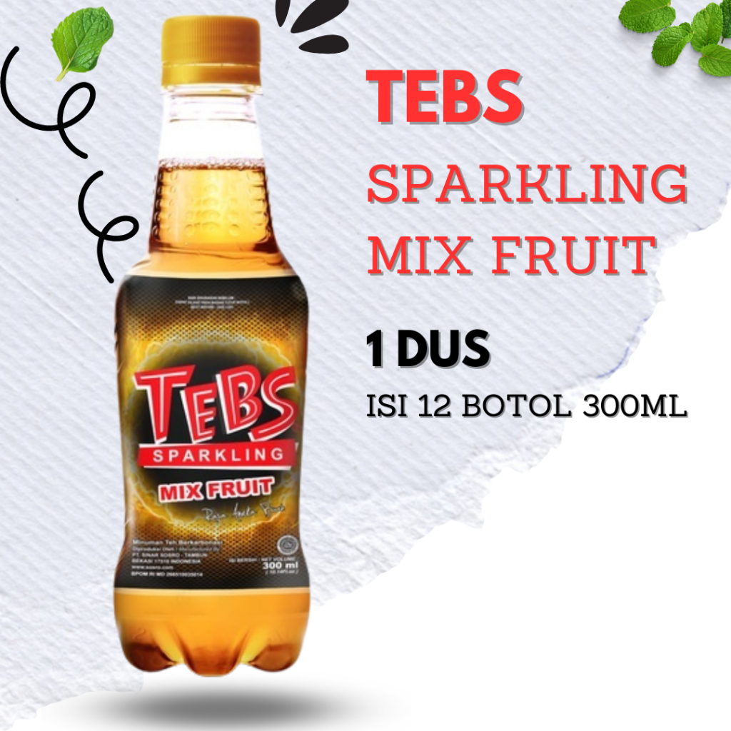 

TEBS Sparkling With Mix Fruit 300ML 1 Dus Isi 12 Botol