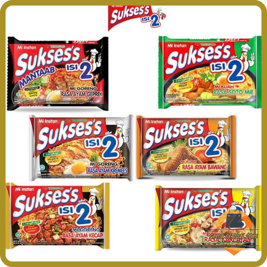 

Mie Suksess Isi 2 Kuah & Goreng All Varian Mie Sukses