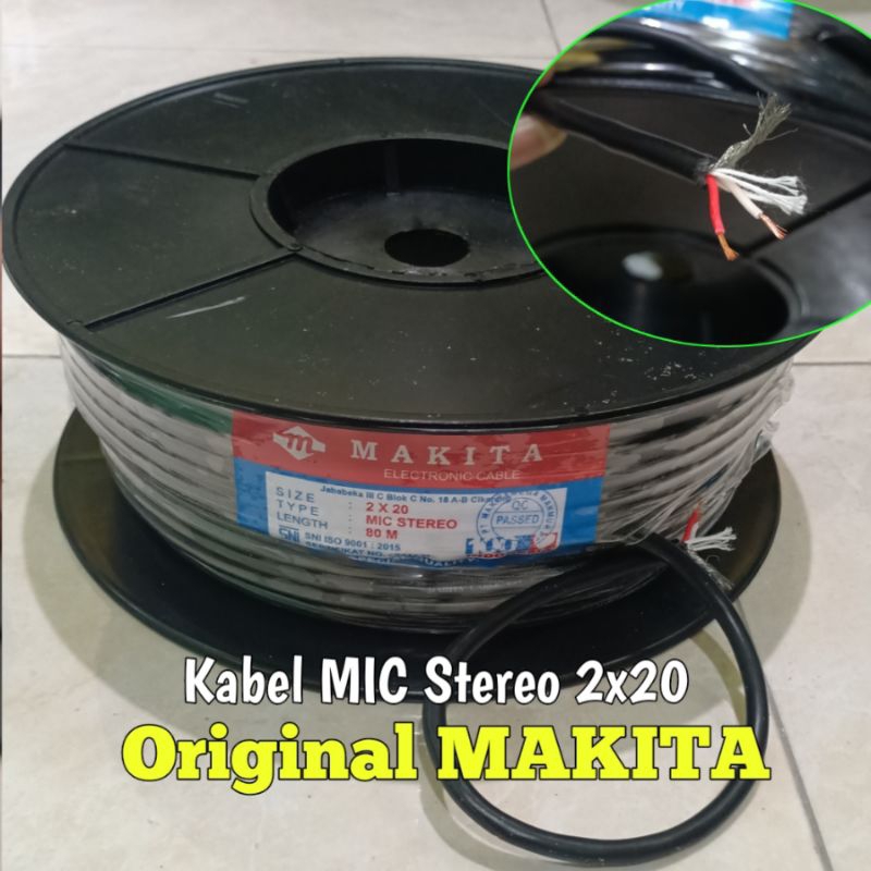 Kabel MIC Stereo MAKITA Original 2x20 L2T-2S per Meter Kabel Audio