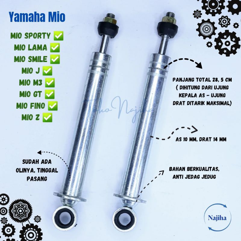 STICK HYDROLIK  YAMAHA MIO LAMA / MIO GT / MIO SPORTY / MIO J / MIO M3 / MIO Z/ FINO / MIO SMILE /HI