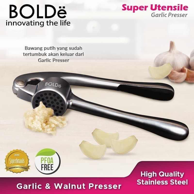 BOLDe Super Utensile Garlic Presser / Penghancur Bawang Putih / Bolde Garlic Presser