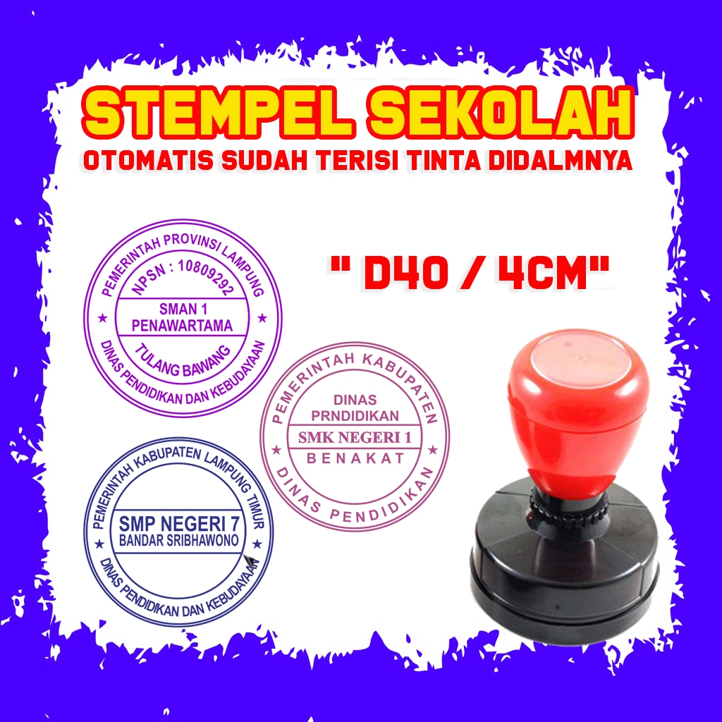 

Stempel Flash Stempel Sekolah, Stempel Bulat, Stempel SD, SMP, SMA, SMK