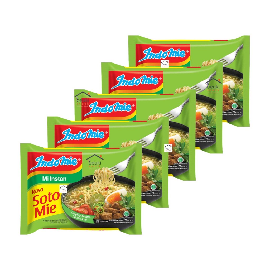 

5PCS Indomie Kuah Soto Mie Lengkap dengan Bumbu Soto