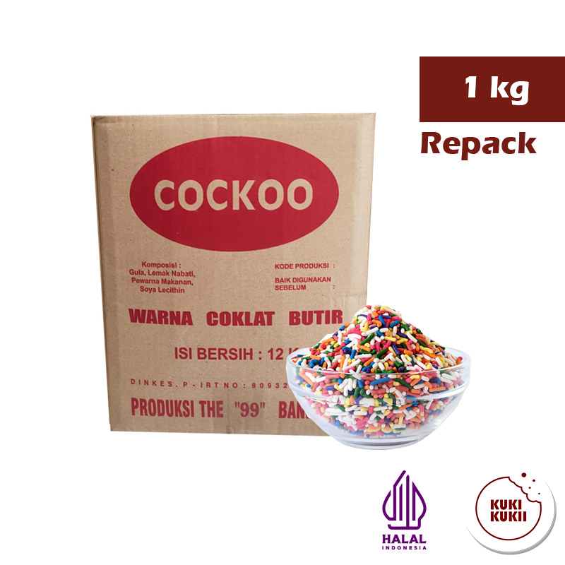 

Cockoo Meses WARNA 1kg | Cockoo Coklat Butir Warna Tanpa Coklat 1 kg