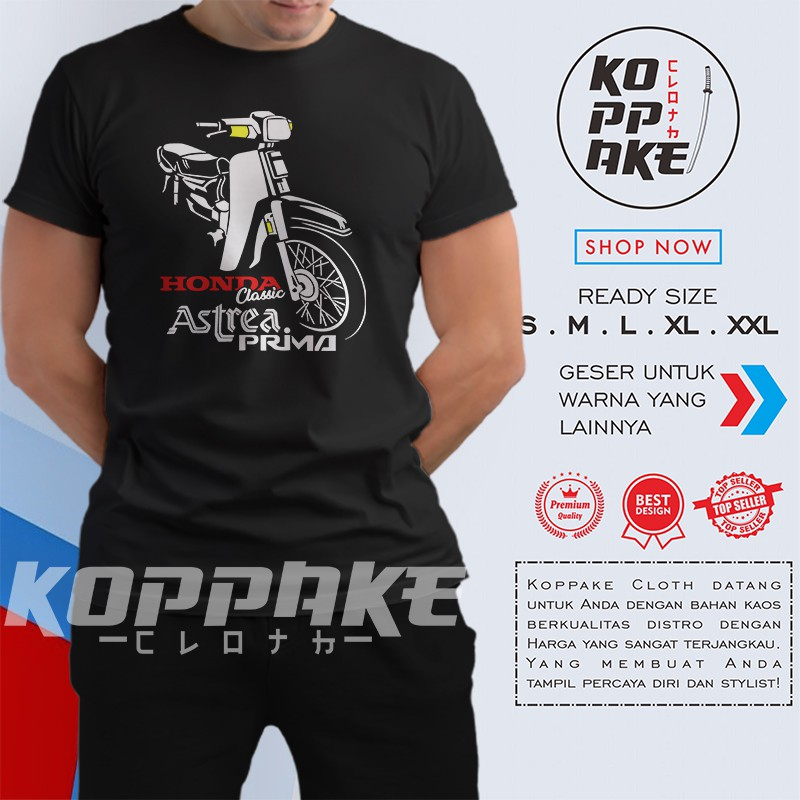 Kaos Motor Honda Classic Astrea Prima Siluet Baju Otomotif
