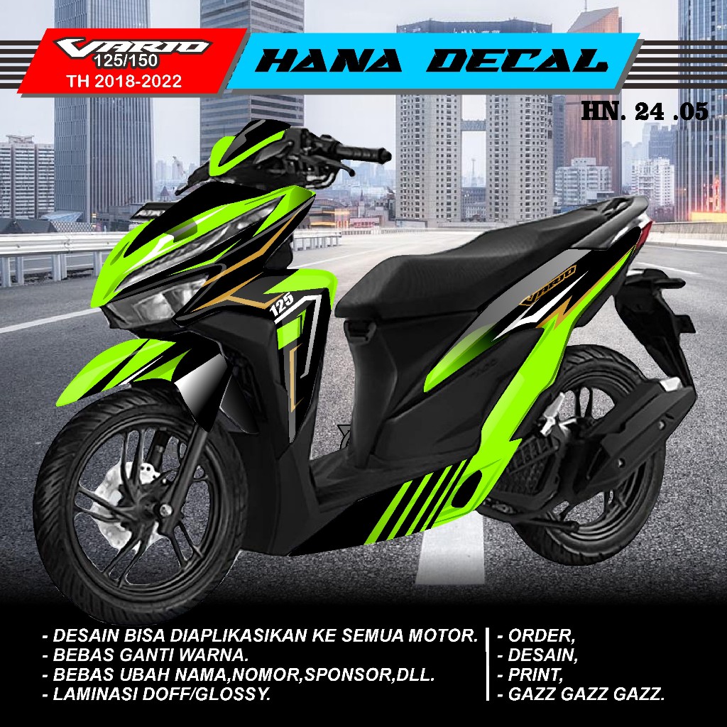 Cod Decal stiker vario 150 new full body,Decal stiker vario 125 gen 1 full body,stiker striping deca