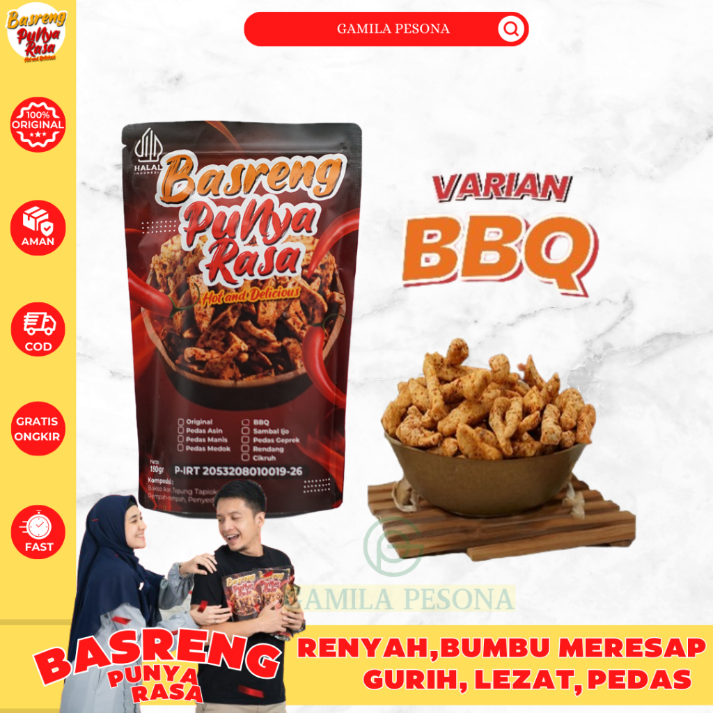 

Basreng Punya Rasa dengan Bumbu BBQ Terbaik dan Taburan Daun Jeruk Lezat