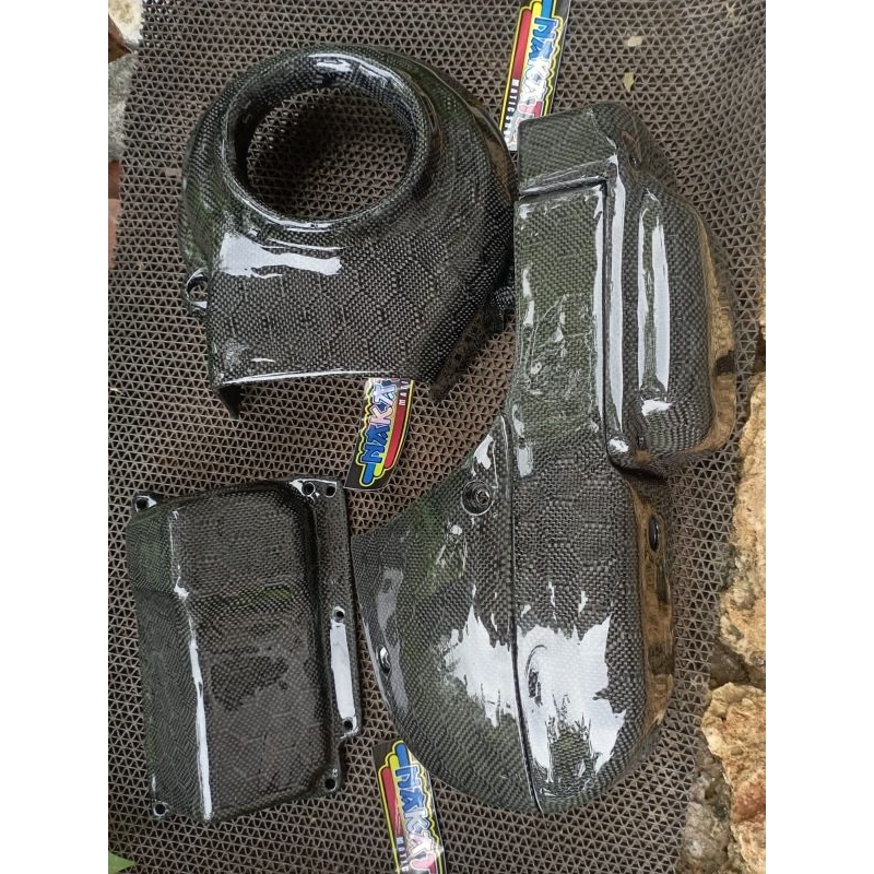 PAKET MIO SPORTY MIO SMILE DAN MIO SOUL CARBON KEVLAR HEXAGON ORIGINAL TUTUP.CVT MIO KARBON KEVAR HE