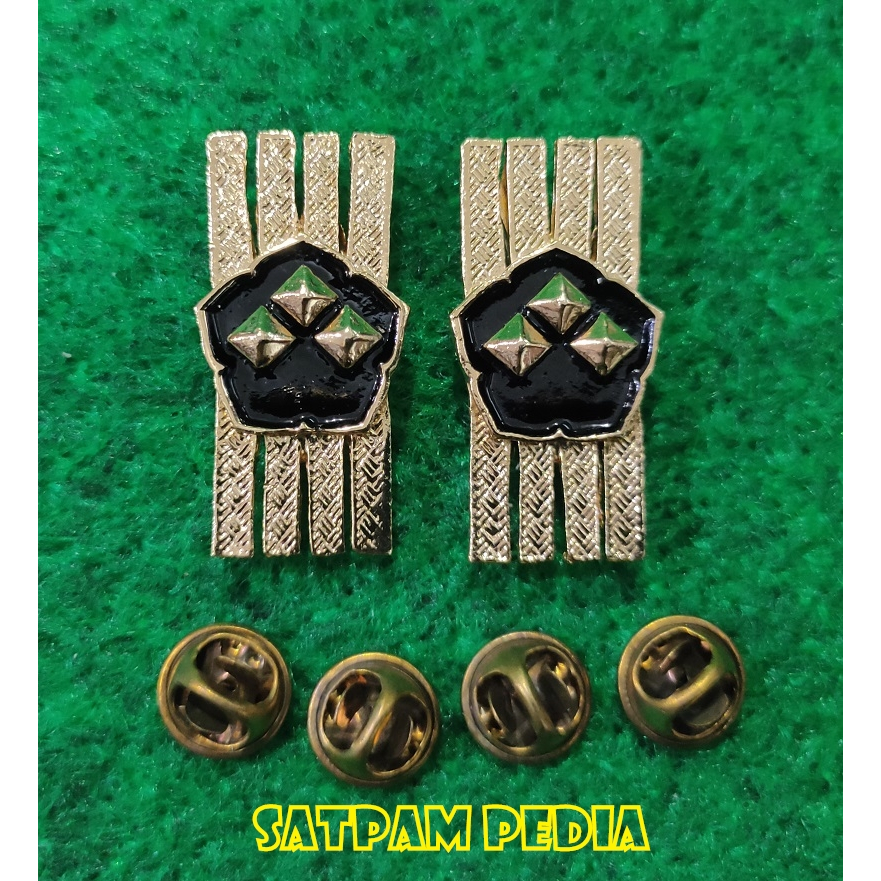 Monogram Kerah PNS Polri Gol 4C - Pin Kerah PNS Polri Gol 4C