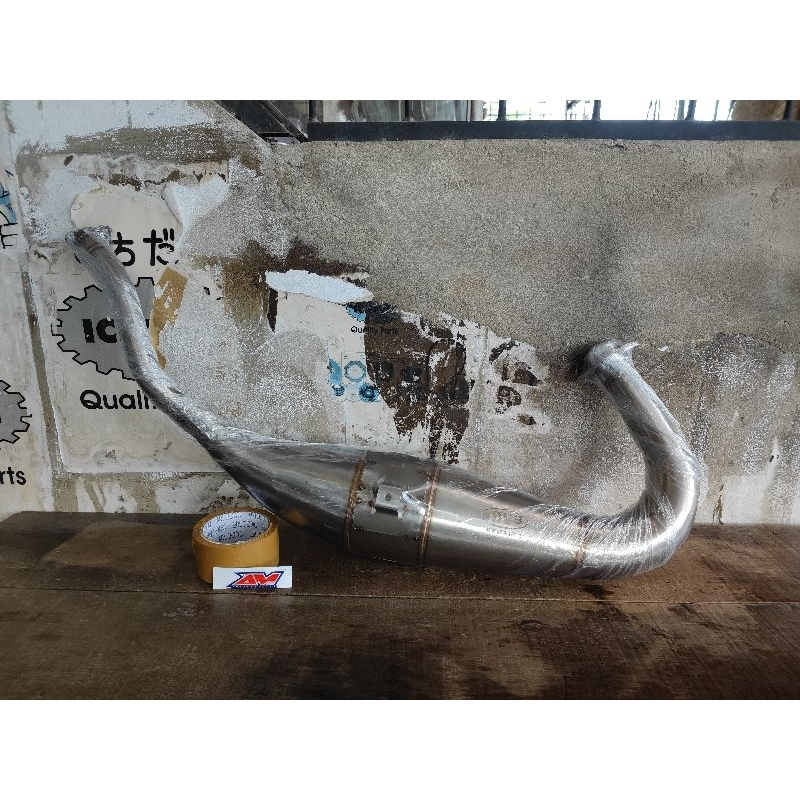 perut knalpot rc3 racing stainless cobra ninja r chamber perut 41