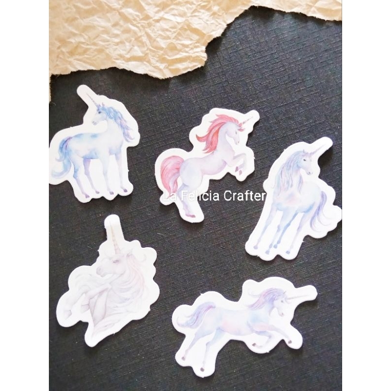 

La Felicia Stiker Unicorn Rainbow Jurnal Scrapbook Deco Diy Projects