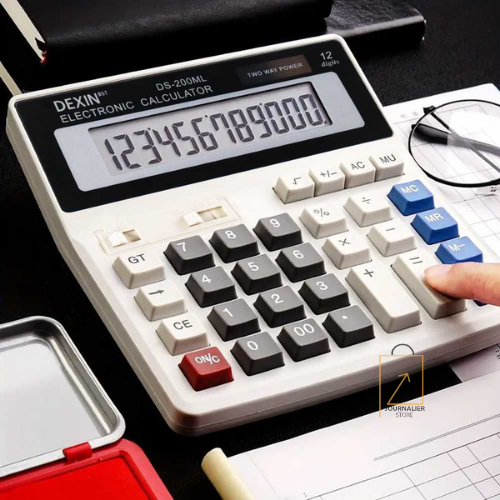 

Kalkulator 12 Digit Calculator Large LCD Display Two Way Power Solar Baterai