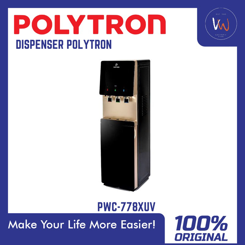 Dispenser Galon Bawah Polytron PWC-778XUV / Dispenser 3 Fungsi / Dispenser Polytron