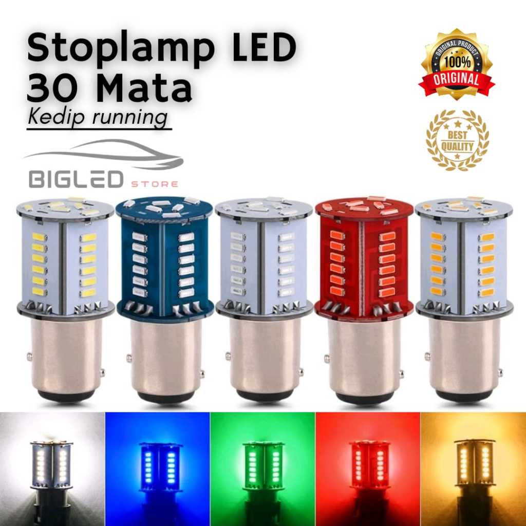 Stoplamp LED Motor Mobil Nyala Kedip Running