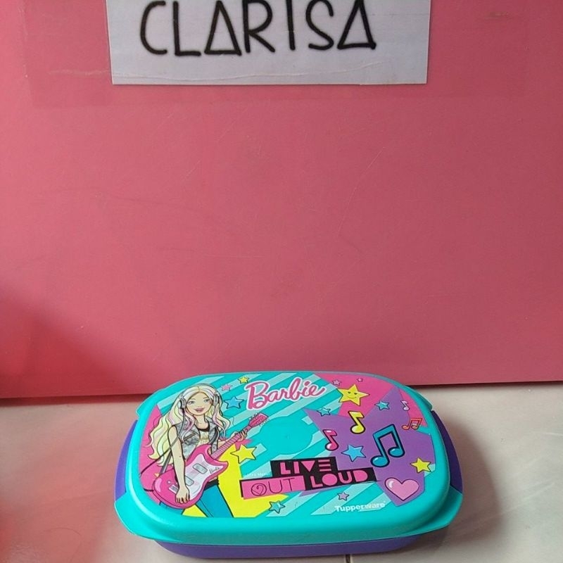 Tempat Makan Bento Barbie 560ML Tupperware Second Ori