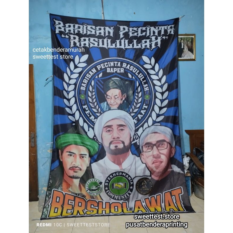1 HARI JADI SIAP KIRIM bendera 200x300 SYEKHERMANIA BENDERA VIRAL MAJELISAN