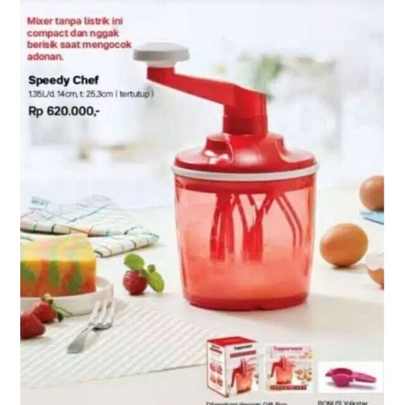 Tupperware Speedy chef mixer manual tanpa listrik original