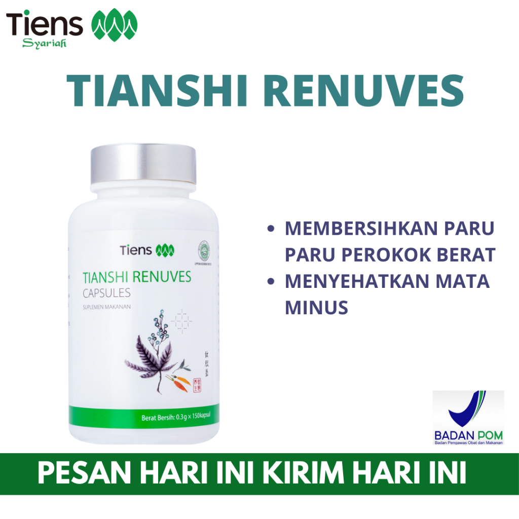 RENUVES TIENS OBAT PEMBERSIH PERNAPASAN ASMA SESAK NAFAS BROKINTIS PARU-PARU SLINDER PEROKOK BATUK