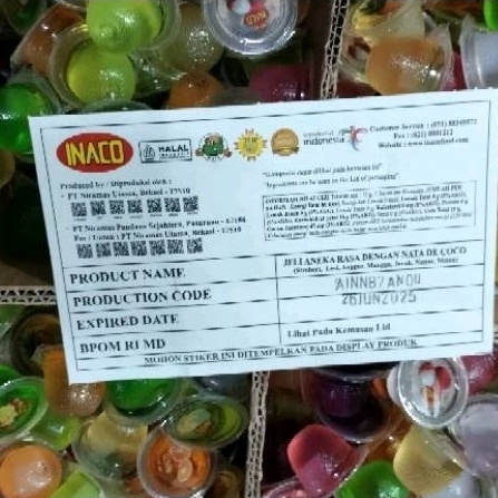 

FREE ONGKIR INACO MINI JELLY mix fruit 1 KG ISI jujur 6567 PCS Exp 225