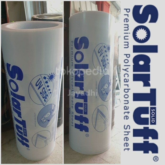 SolarFlat SolarTuff 1,2mm x 50m Atap Transparan Kanopi Bening UV Side