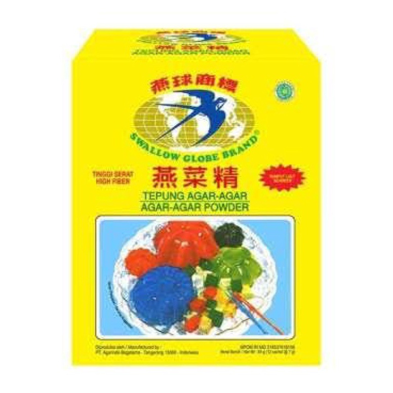 

Agar agar swallow Globe Brand 1 box isi 12 sachet