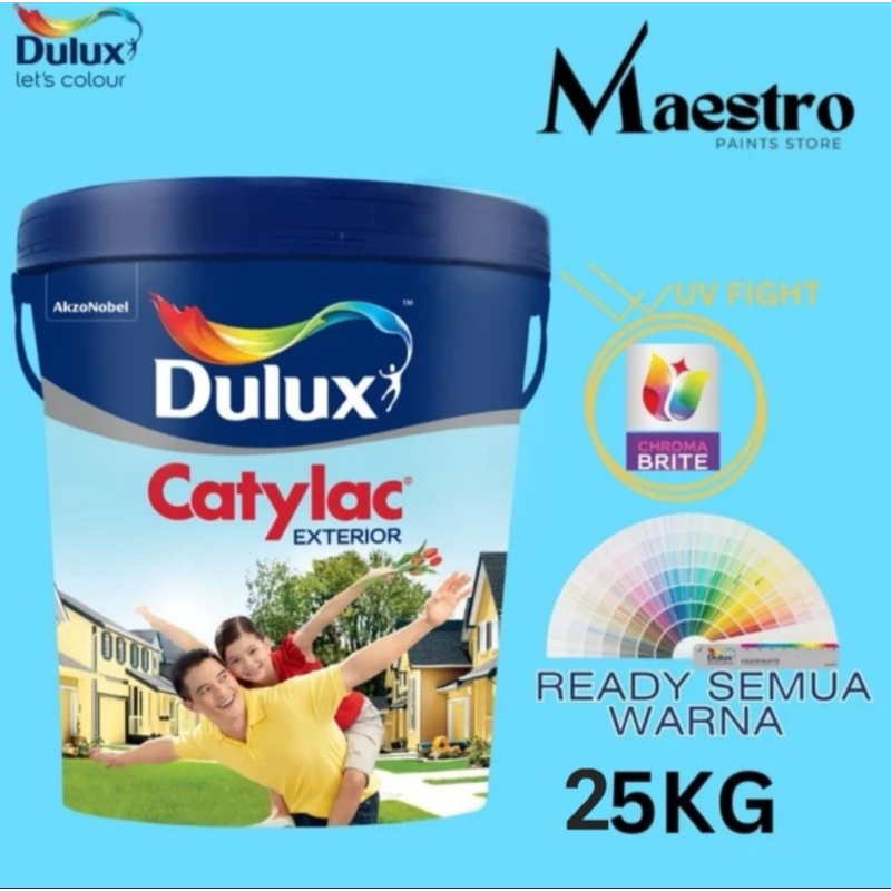 Cat Tembok DULUX CATYLAC EXTERIOR 25KG Putih & Warna