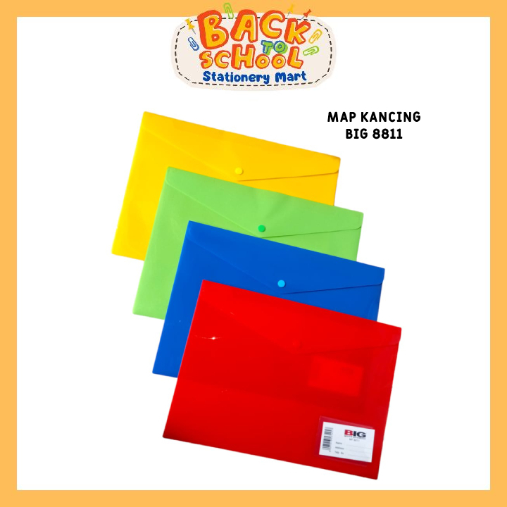 (BTS) STOPMAP PLASTIK 1 KANCING MERK BIG KODE 8811