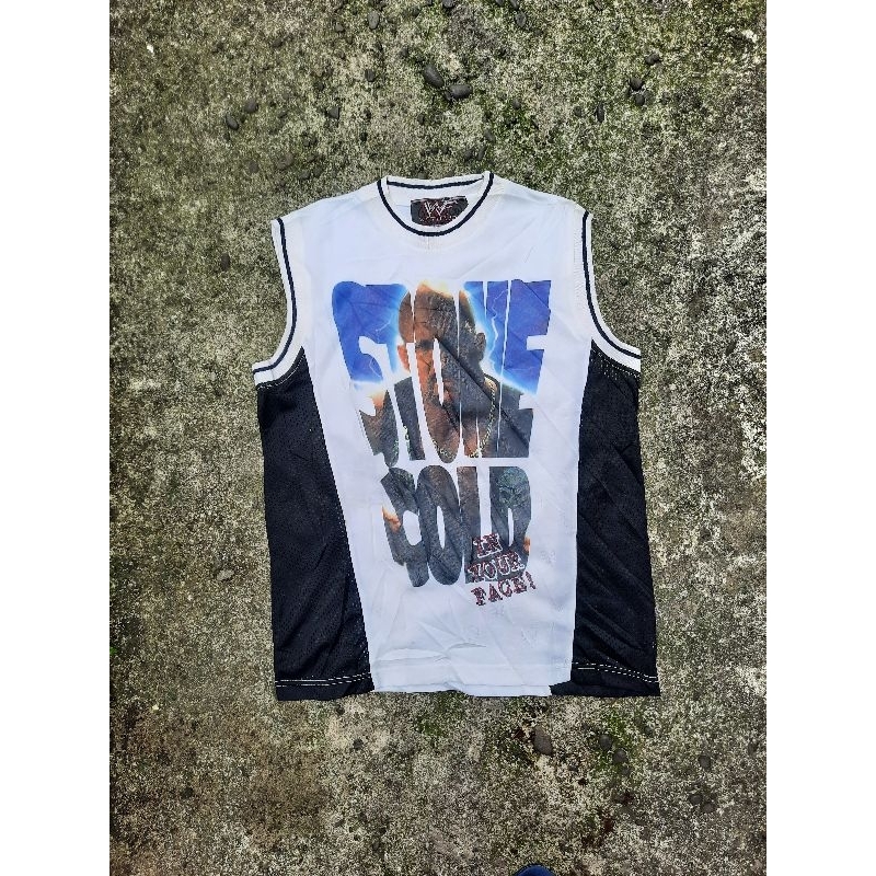 kaos jersey basket vintage stone cold steve austin wwe second
