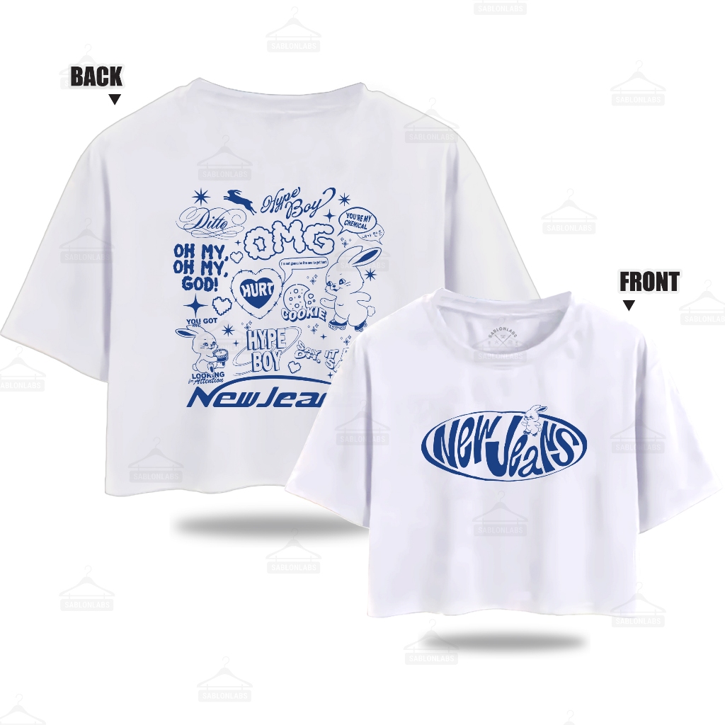 KAOS NEW JEANS CROP TOP | KAOS KPOP NEW JEANS | NEW JEANS | 100% PREMIUM COTTON