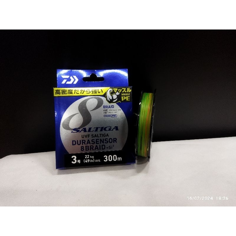Senar Pe Daiwa Saltiga Durasensor X8 300M | Multicolor