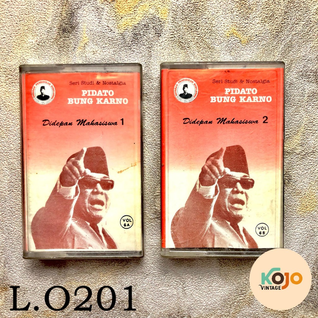 Kaset Jadul Vintage Pidato Bung Karno Jilid 1 & 2