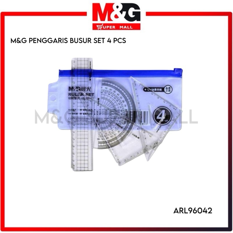 

M&G Plastic PS Ruler Set 4pcs / M&G Penggaris set isi 4 pcs ARL96042