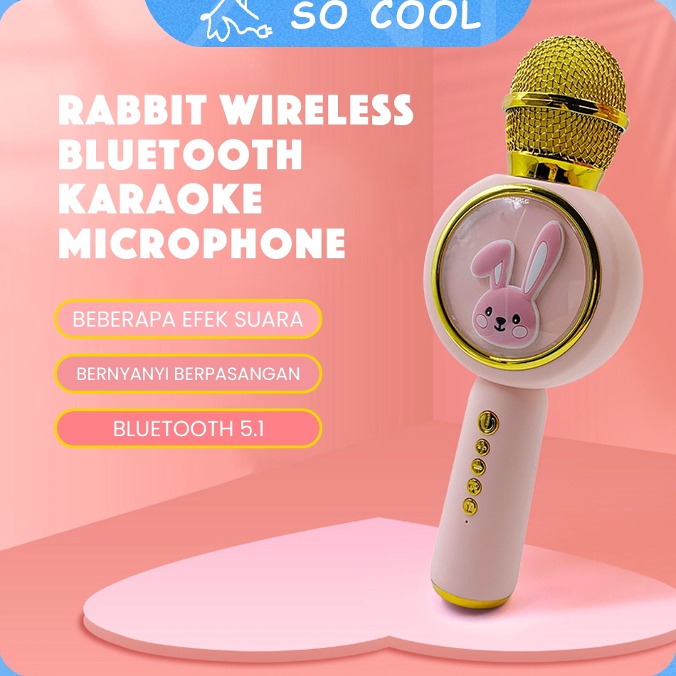 ECt X6 Mic Karaoke Wireless Bluethoot Karaoke Player Smule Super Bass Premium Microphone Speaker KTV