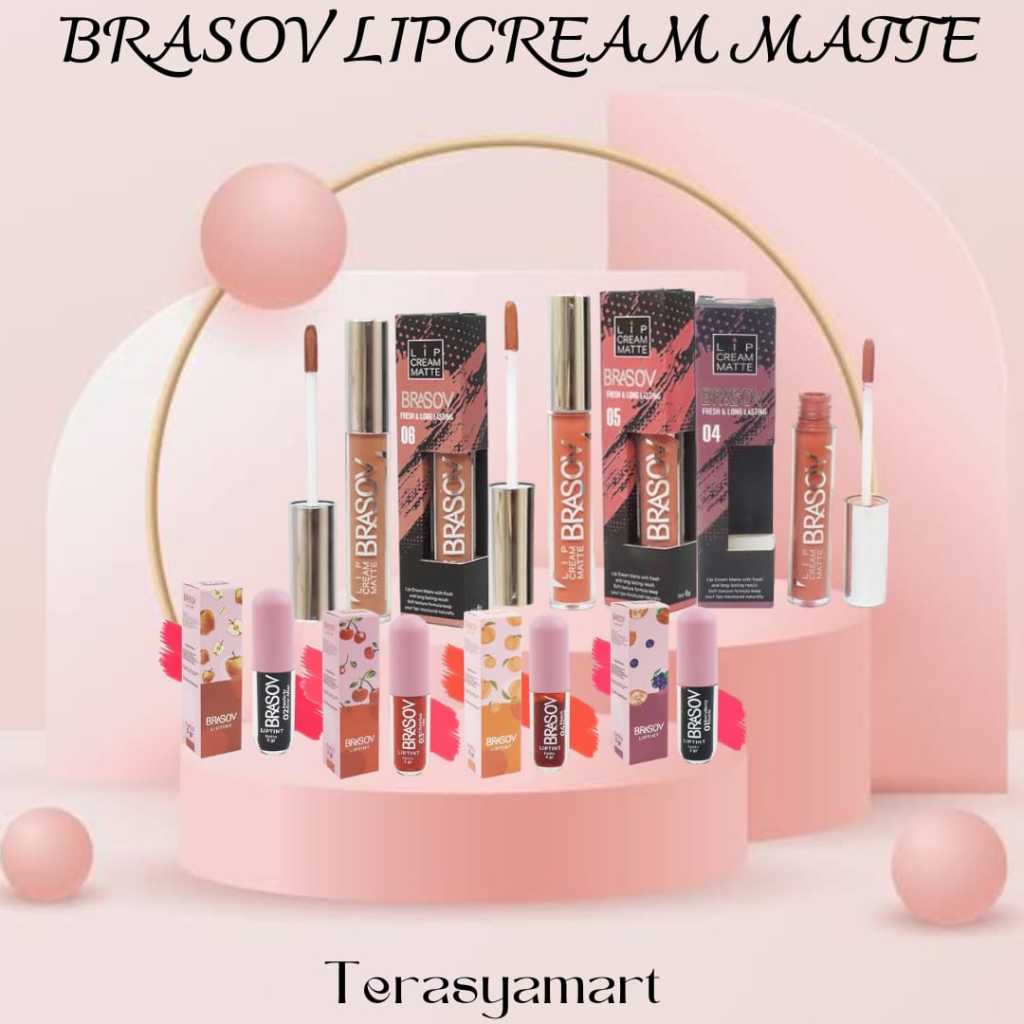 (COD)BRASOV LIPCREAM MATTE | LIPCREAM MATTE FREASH & LONG LASTING | BRASOV LIPTINT | COLOR PIGMENTED