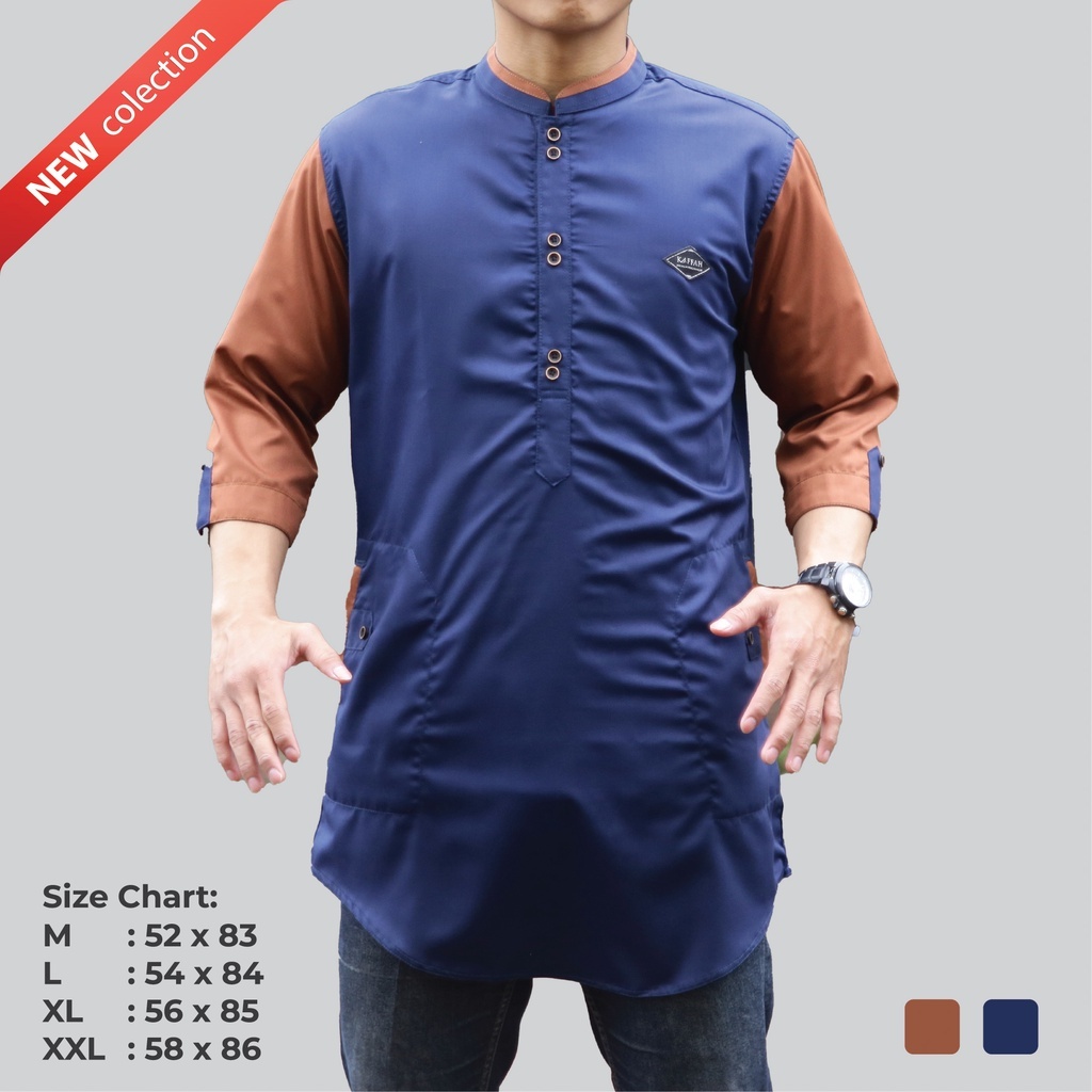 MOSLEM  BAJU KOKO  MUSLIM KURTA PAKISTAN PREMIUM   Baju Koko Kurta Lengan ¾ Premium Quality | kaffah