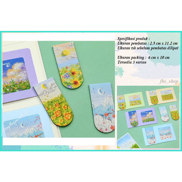 

Pembatas Buku Magnet Penanda Buku Magnet Bookmark Aesthetic Pembatas Buku Aesthetic Landscape Series