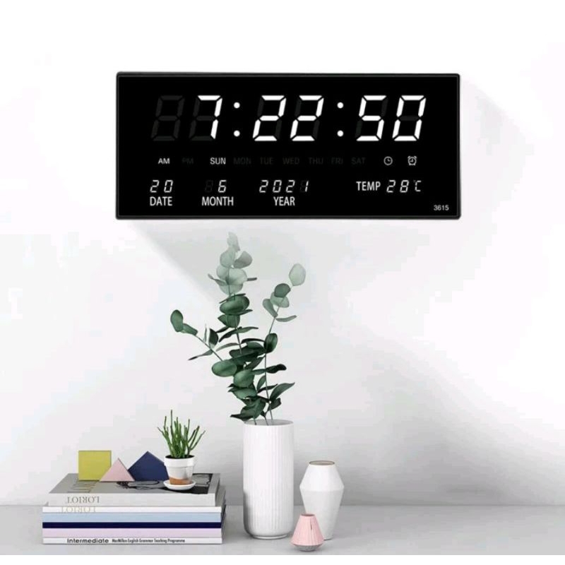 JAM MEJA  LED DIGITAL BESAR MODERN LED CLOCK STYLE TYPE BESAR JAM LED DINDING