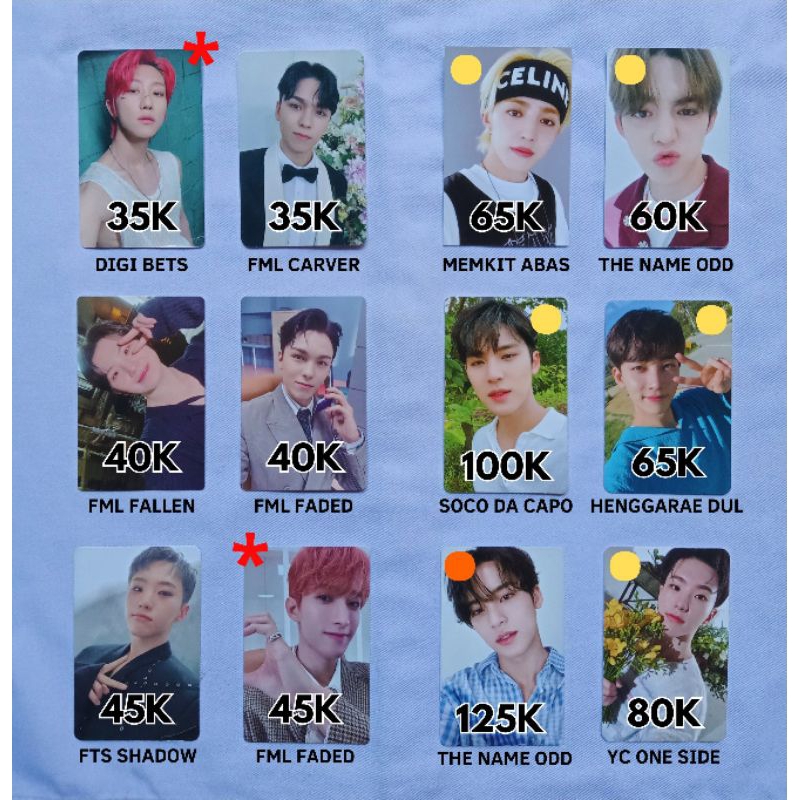 pc svt photocard seventeen scoups jeonghan hoshi woozi the8 mingyu dokyeom vernon digicode bets fml 