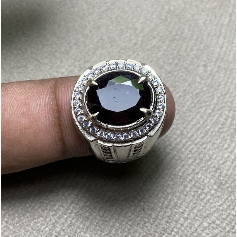 cincin batu pyrope garnet natural pyrope almandine garnet dim 13x10