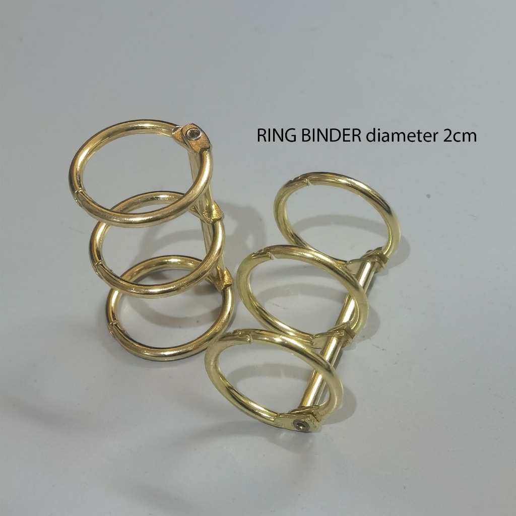 

3 Ring Binder Metal untuk Loose-leaf / Resin Notebook (sepasang)