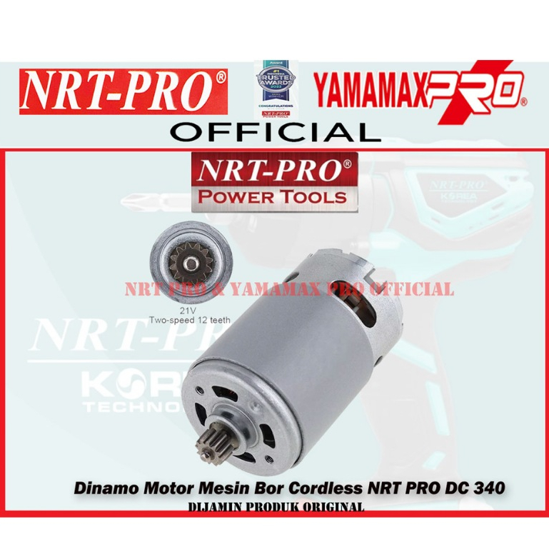 NRT-PRO DC 340 Motor Dinamo 21V 21 V Mesin Bor Cordless Drill Baterai 20V 20 V DC340 340DC 340 DC